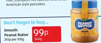 Aldi Smooth Peanut Butter 340g offer