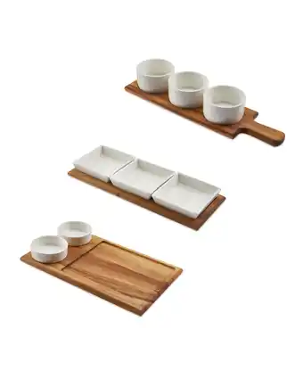 Aldi Crofton acacia tray and dip bowls offer
