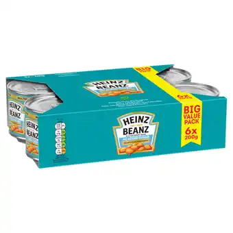Asda Heinz beanz in a rich tomato sauce 6 x 200g offer