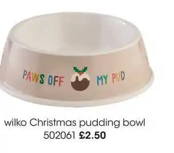 Wilko Wilko Christmas Pudding Bowl offer