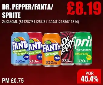 Bestway DR. PEPPER/FANTA/ SPRITE offer