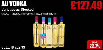 Bestway AU VODKA offer