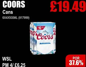 Bestway COORS Cans offer