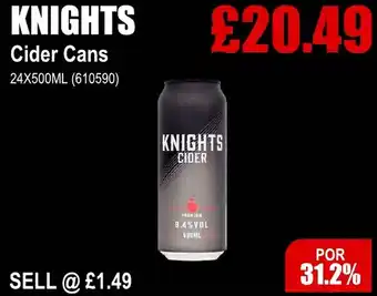 Bestway KNIGHTS Cider Cans offer