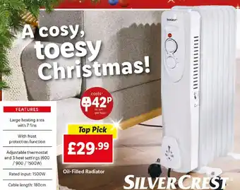 Lidl Oil-Filled Radiator offer