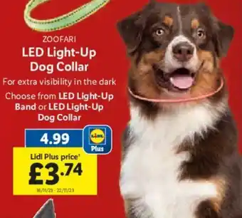 Lidl LED Light-Up Dog Collar offer