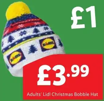 Adults' Lidl Christmas Bobble Hat