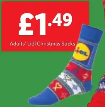 Lidl Adults' Lidl Christmas Socks offer