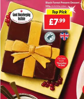 Lidl Black Forest Present Dessert 560g offer