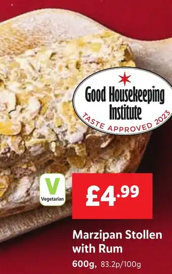 Lidl Marzipan Stollen with Rum 600g offer