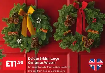 Lidl Deluxe British Large Christmas Wreath offer