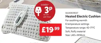 Lidl Heated Electric Cushion offer