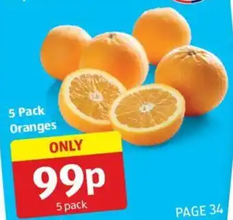 Aldi 5 Pack Oranges offer
