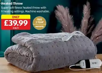 Aldi Heated Throw offer