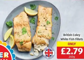 Aldi British Coley White Fish Fillets offer