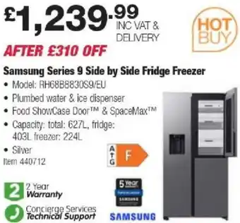 Costco Samsung Series 9 Side by Side Fridge Freezer offer