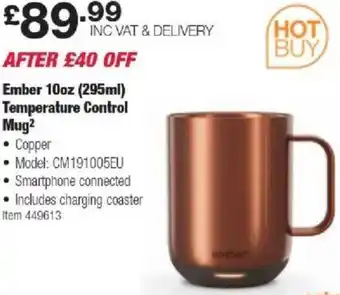 Costco Ember 10oz (295ml) Temperature Control Mug offer