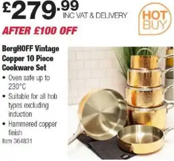 Costco BergHOFF Vintage Copper 10 Piece Cookware Set offer