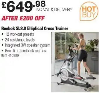 Costco Reebok SL8.0 Elliptical Cross Trainer offer