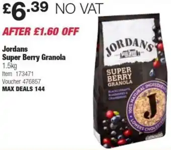 Costco Jordans Super Berry Granola 1.5kg offer