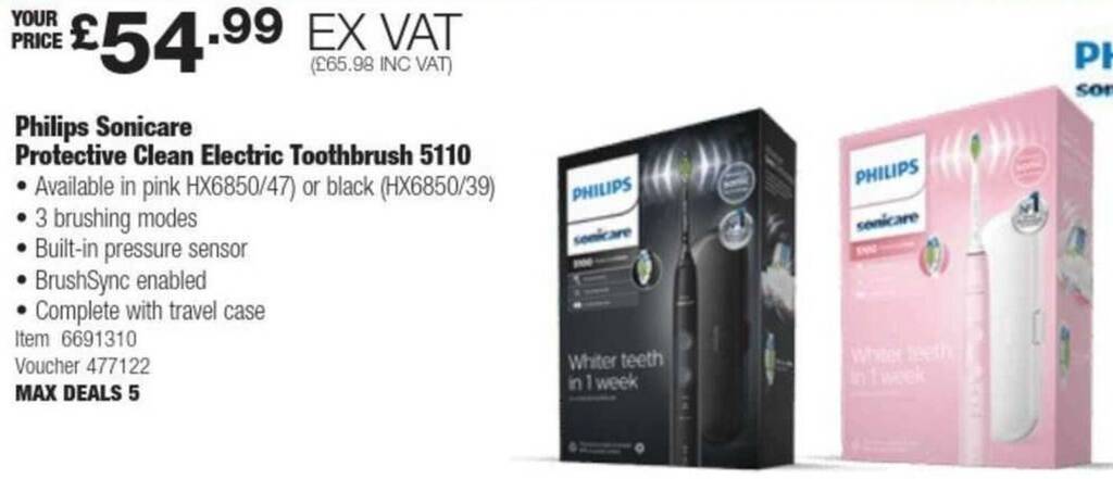 Costco Philips Sonicare Protective Clean Electric Toothbrush 5110 offer