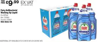 Costco Fairy Antibacterial Washing Up Liquid offer