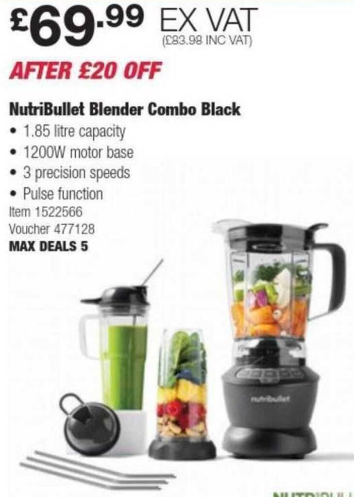 Costco NutriBullet Blender Combo Black offer