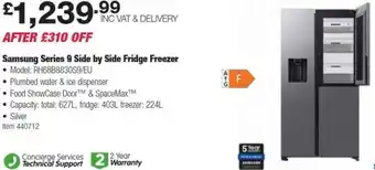 Costco Samsung Series 9 Side by Side Fridge Freezer offer