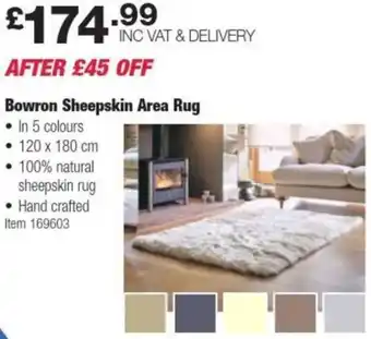 Costco Bowron Sheepskin Area Rug offer