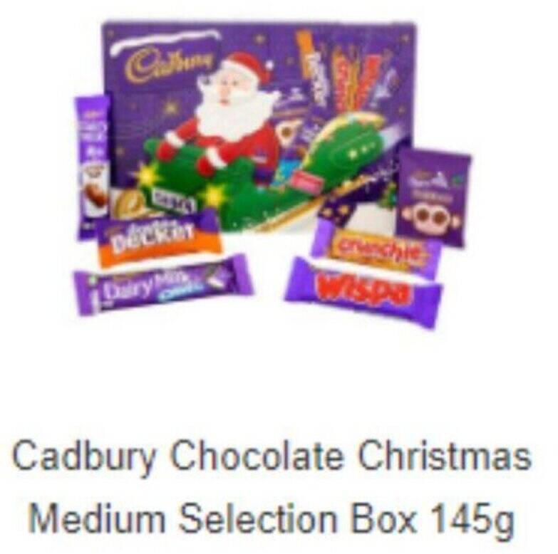 Sainsbury's Cadbury Chocolate Christmas Medium Selection Box 145g offer