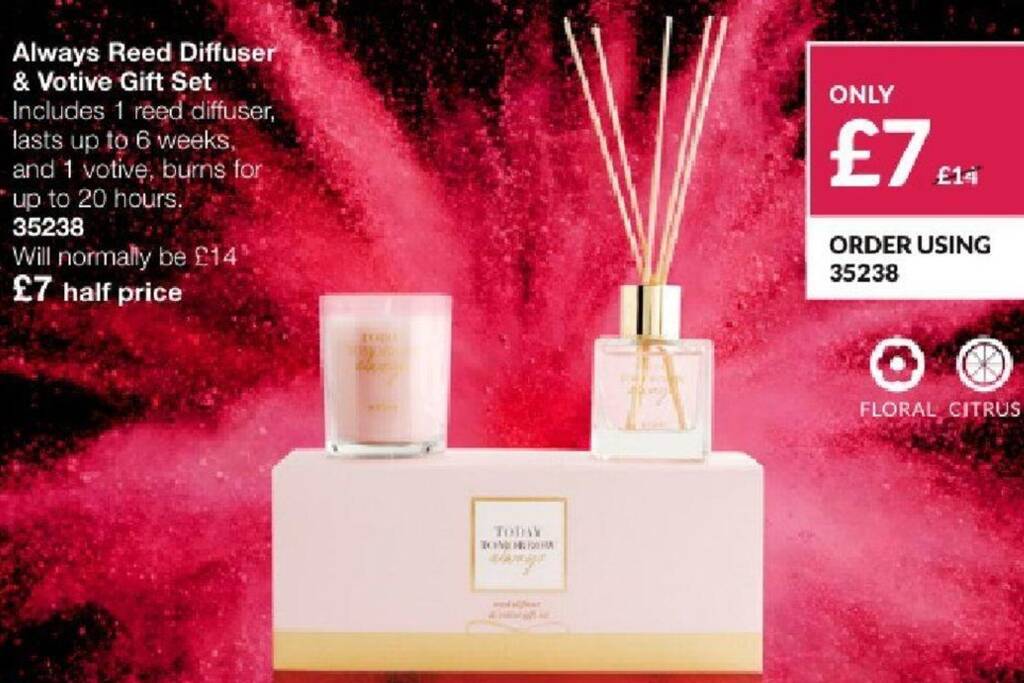 Avon Always Reed Diffuser & Votive Gift Set offer