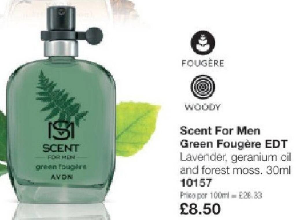 Avon Scent For Men Green Fougère offer