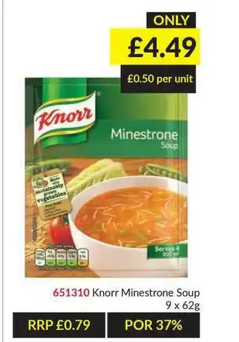 Musgrave MarketPlace Knorr Minestrone Soup 9 X 62g offer