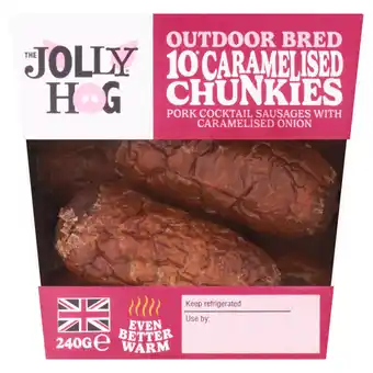 Asda The jolly hog 10 outdoor bred caramelised pork chunkies with caramelised onion chutney 240g offer