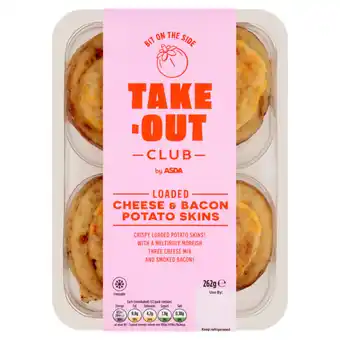 Asda Asda take-out club loaded cheese & bacon potato skins 262g offer