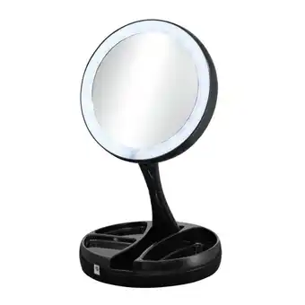 Asda George home black led foldable cosmetic mirror offer