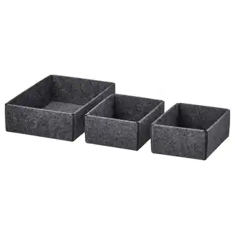 IKEA Uppdatera box, set of 3, grey offer