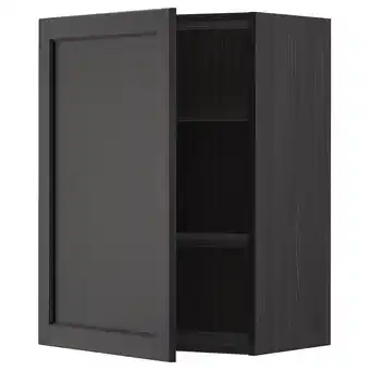 IKEA Metod wall cabinet with shelves, black/lerhyttan black stained, 60x80 cm offer