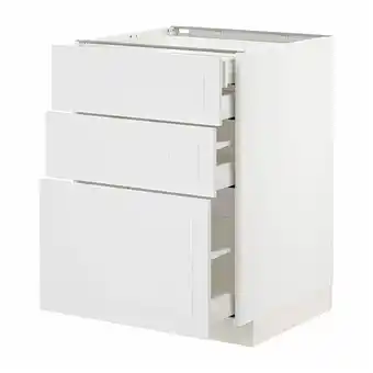IKEA Metod / maximera base cb 3 frnts/2 low/1 md/1 hi drw, white/stensund white, 60x60 cm offer