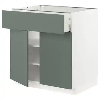 IKEA Metod / maximera base cabinet with drawer/2 doors, white/bodarp grey-green, 80x60 cm offer