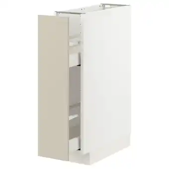 IKEA Metod / maximera base cabinet/pull-out int fittings, white/havstorp beige, 20x60 cm offer
