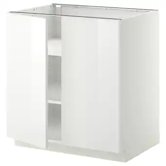 IKEA Metod base cabinet with shelves/2 doors, white/ringhult white, 80x60 cm offer