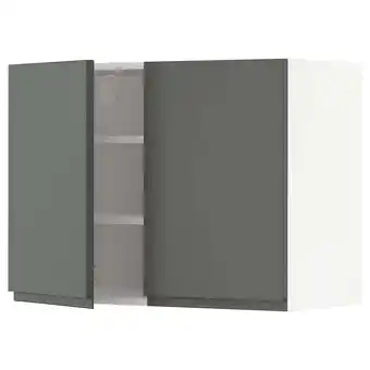 IKEA Metod wall cabinet with shelves/2 doors, white/voxtorp dark grey, 80x60 cm offer