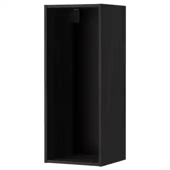 IKEA Metod wall cabinet frame, wood effect black, 40x37x100 cm offer