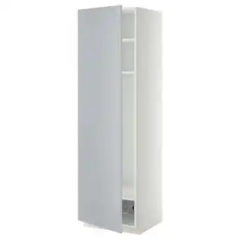 IKEA Metod high cabinet w shelves/wire basket, white/veddinge grey, 60x60x200 cm offer