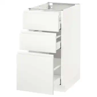 IKEA Metod / maximera base cabinet with 3 drawers, white/voxtorp matt white, 40x60 cm offer