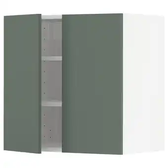 IKEA Metod wall cabinet with shelves/2 doors, white/bodarp grey-green, 60x60 cm offer
