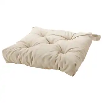 IKEA Malinda chair cushion, light beige, 40/35x38x7 cm offer