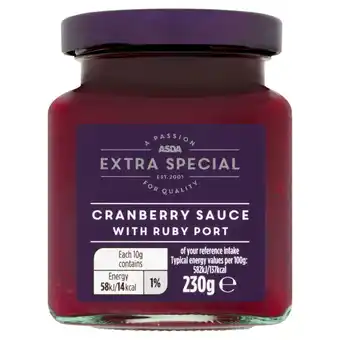 Asda Asda extra special cranberry sauce with ruby port offer