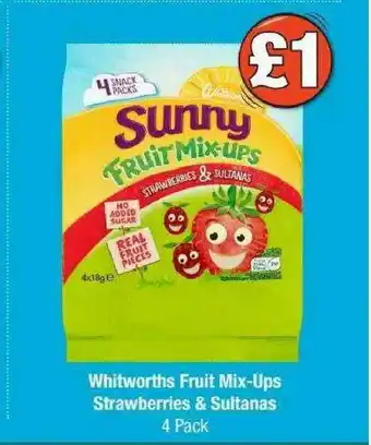 Whitworths Fruit Mix-ups Strawberries & Sultanas
